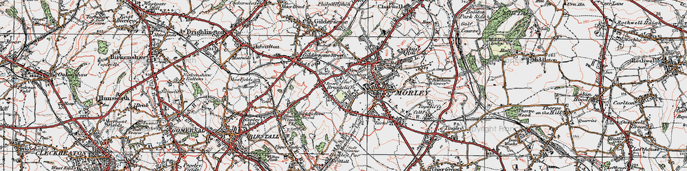 Old map of Bruntcliffe in 1925