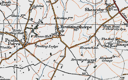 Old map of Bruntingthorpe in 1920