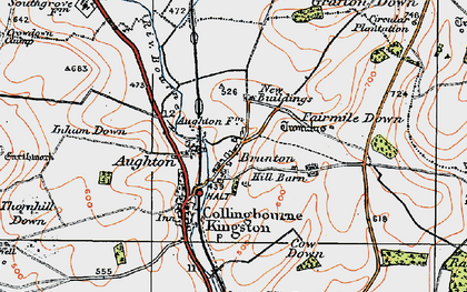 Old map of Brunton in 1919