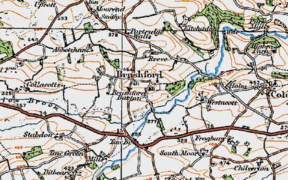 Old map of Westacott in 1919