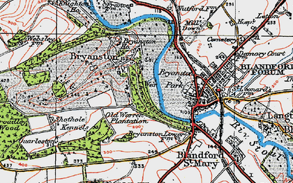 Old map of Bryanston Park in 1919