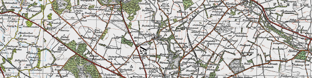 Old map of Bogues in 1925