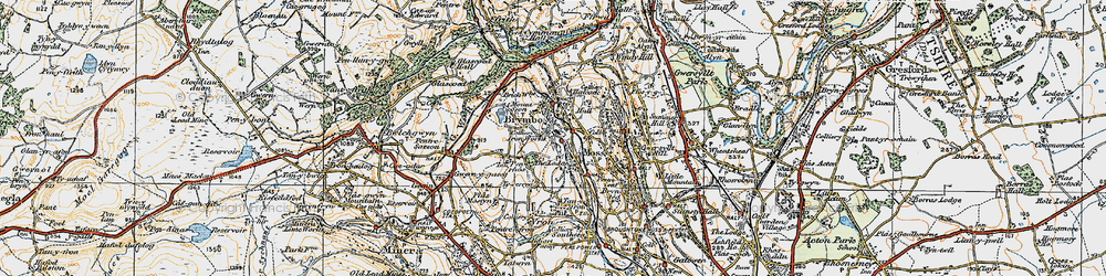 Old map of Brymbo in 1921