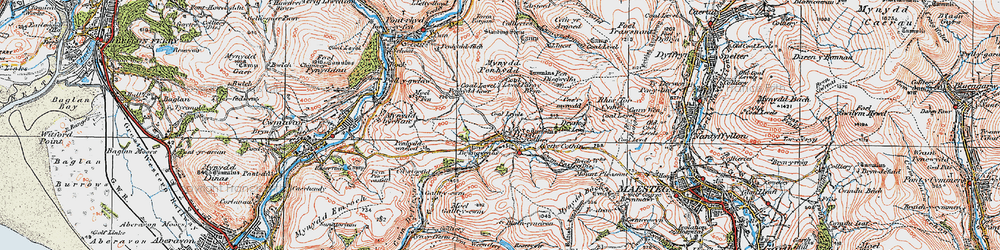 Old map of Bryn in 1922