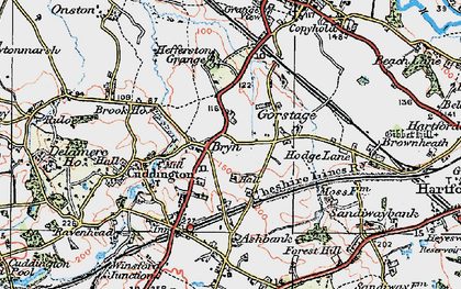 Old map of Bryn in 1923