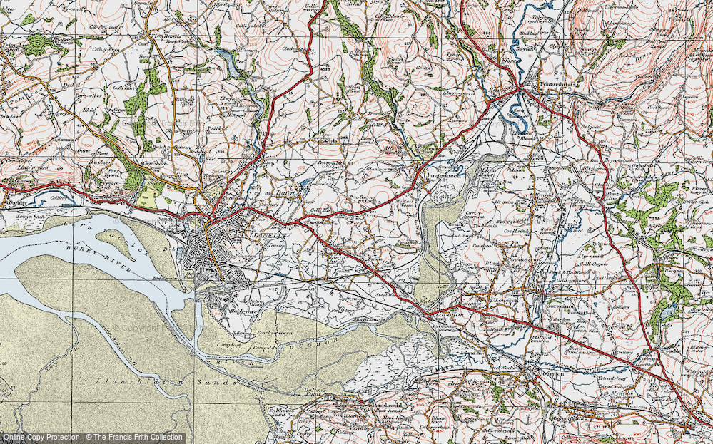 Old Map of Bryn, 1923 in 1923