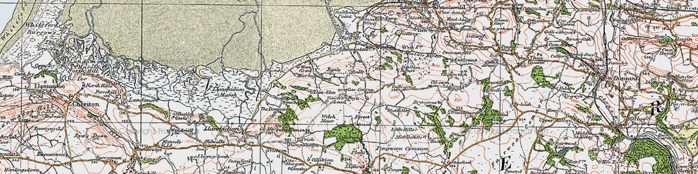 Old map of Tircoch in 1923