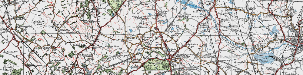 Old map of Bryn in 1924