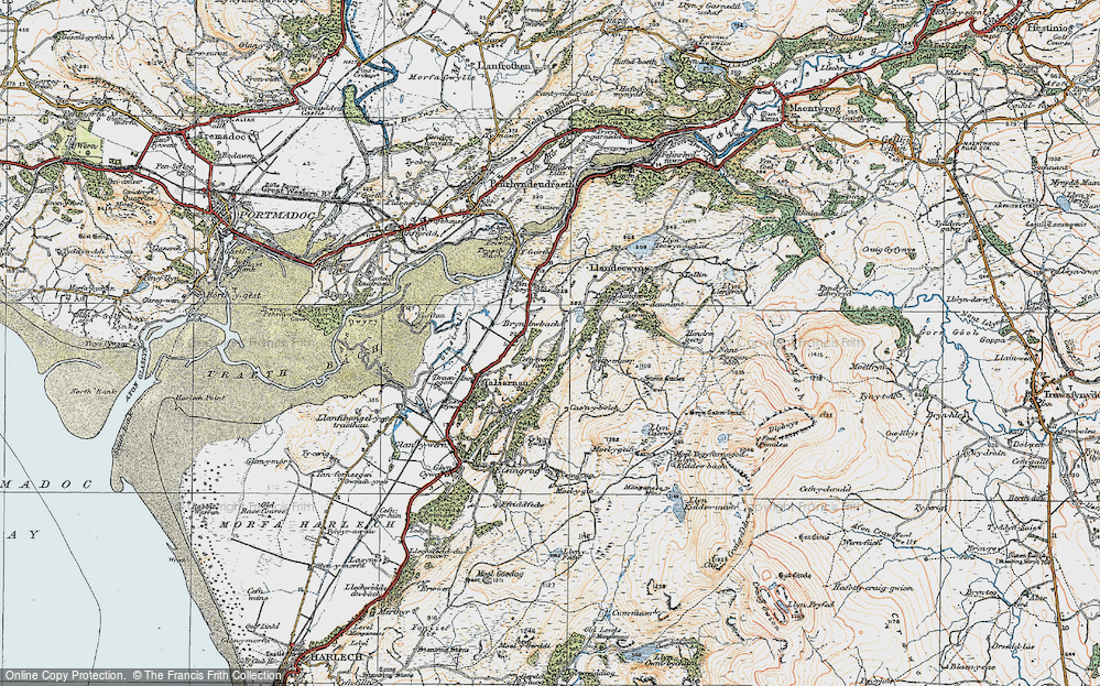 Old Map of Bryn Bwbach, 1922 in 1922