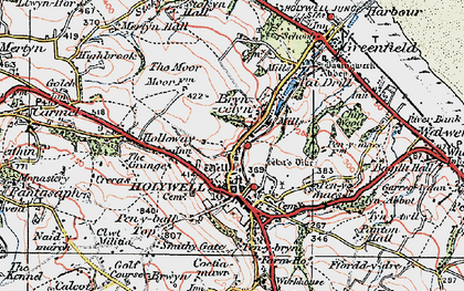 Old map of Bryn Celyn in 1924