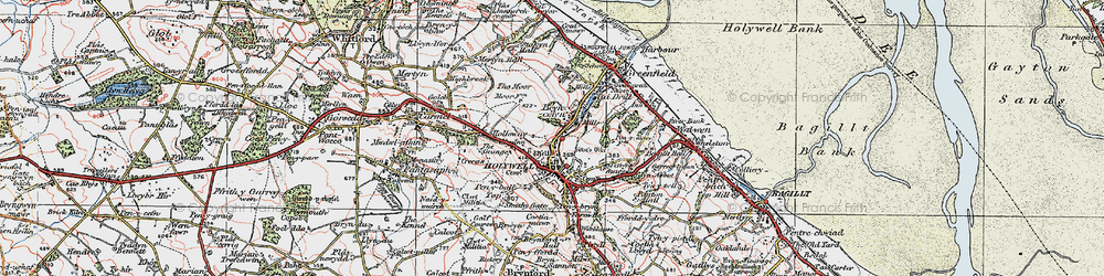 Old map of Bryn Celyn in 1924