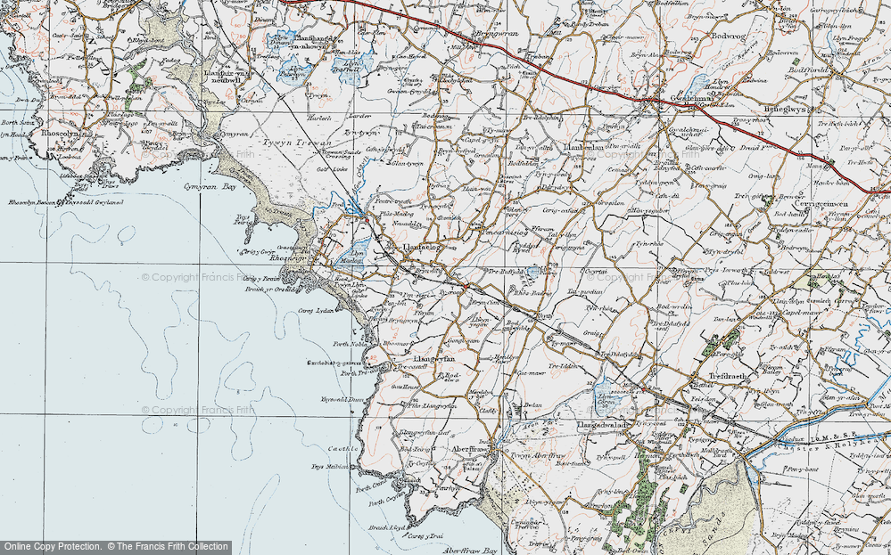 Old Map of Bryn Du, 1922 in 1922