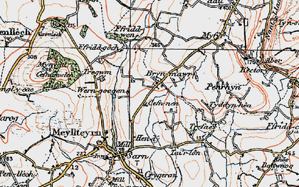 Old map of Crugeran in 1922
