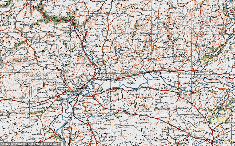 Old Map of Bryn Myrddin, 1923 in 1923