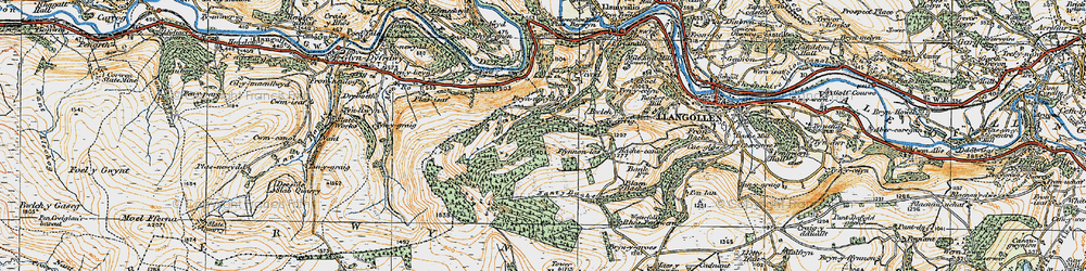 Old map of Blaen Bache in 1921