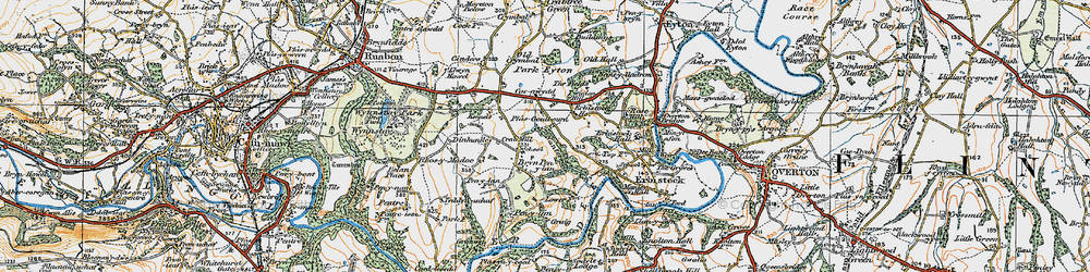 Old map of Bryn Pen-y-lan in 1921