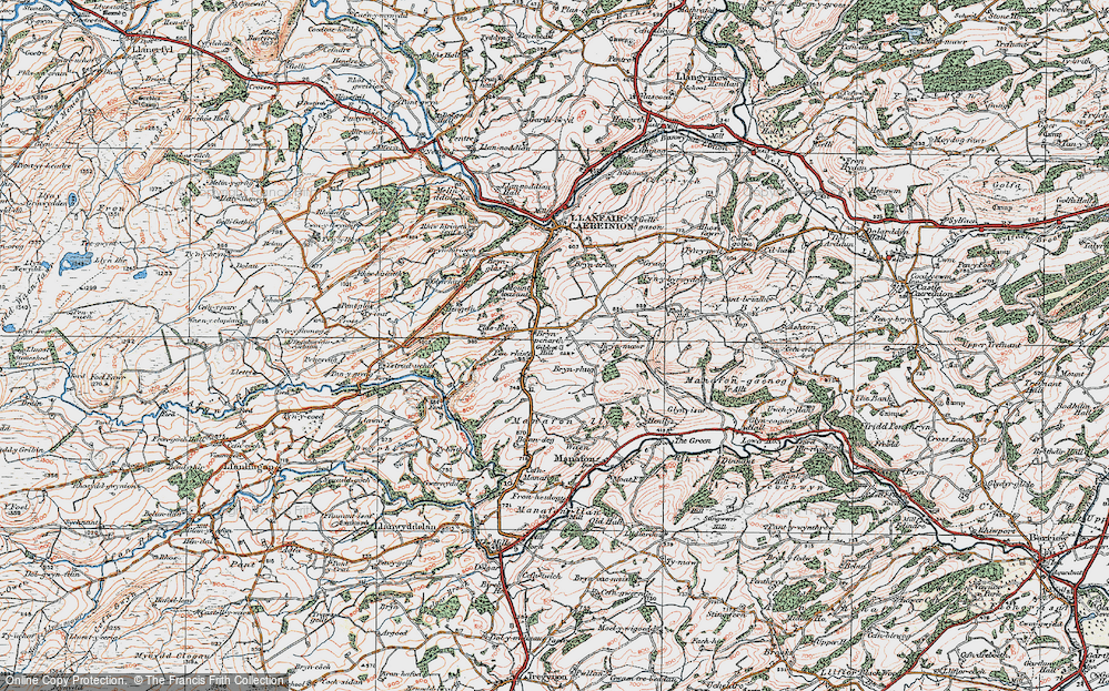 Old Map of Bryn-penarth, 1921 in 1921