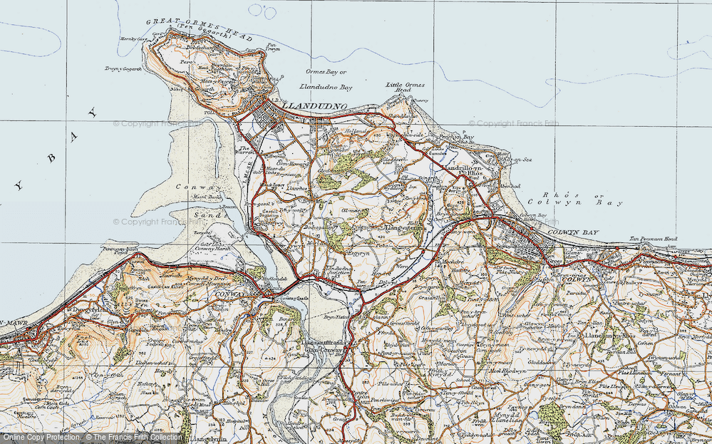Old Map of Bryn Pydew, 1922 in 1922