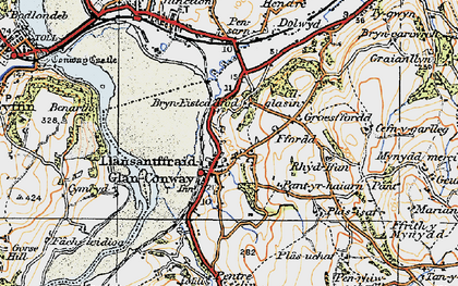 Old map of Bryn Eisteddfod in 1922