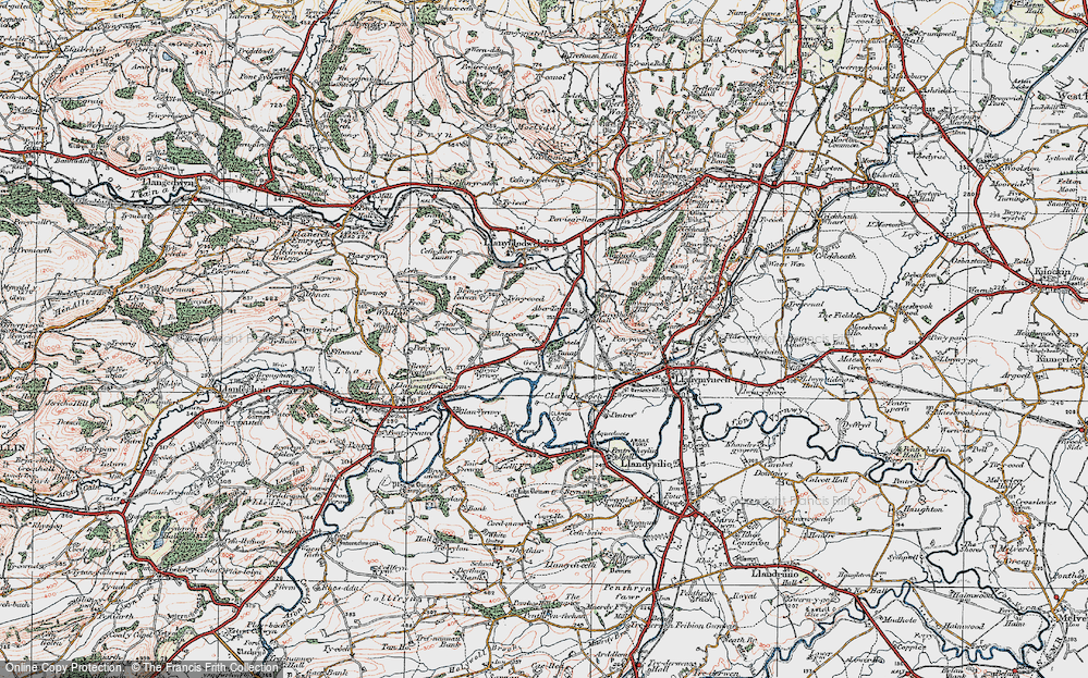 Old Map of Bryn Tanat, 1921 in 1921