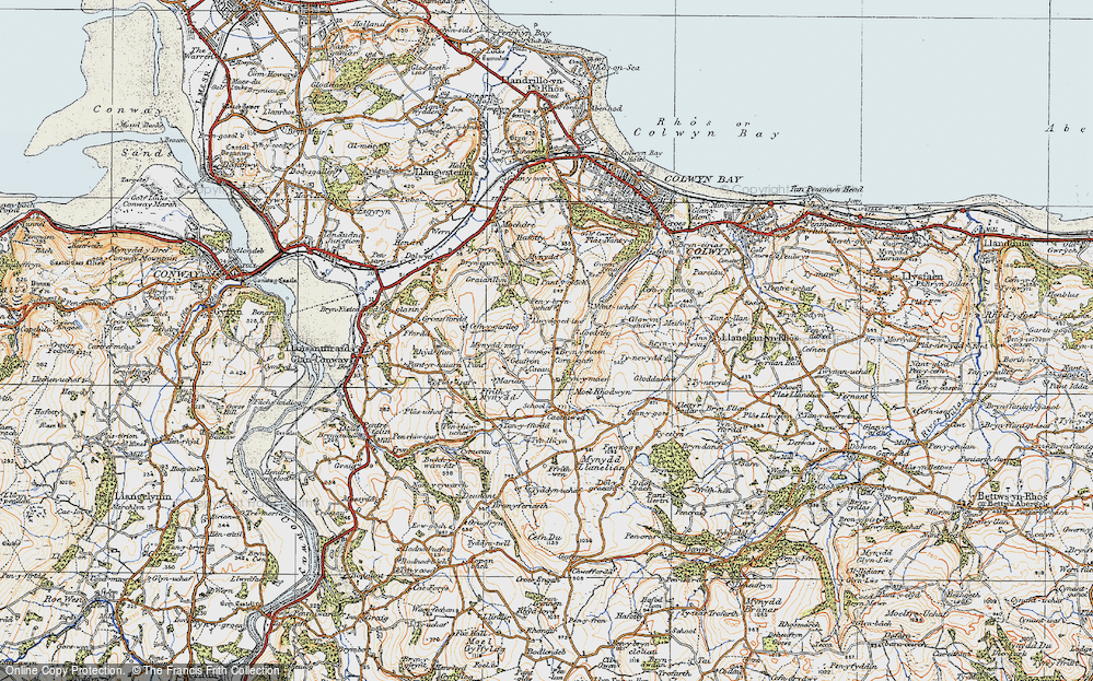 Old Map of Bryn-y-maen, 1922 in 1922
