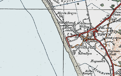 Old map of Bryn-y-mor in 1922