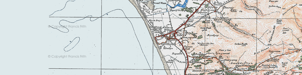 Old map of Bryn-y-mor in 1922