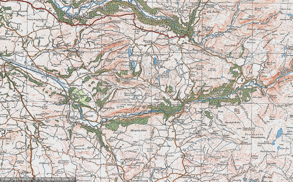 Old Map of Brynafan, 1922 in 1922