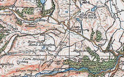 Old map of Brynafan in 1922