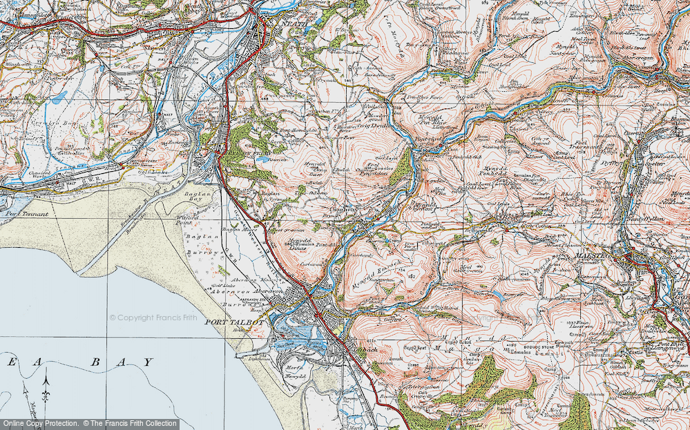 Old Map of Brynbryddan, 1922 in 1922