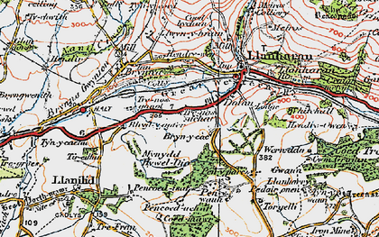 Old map of Bryncae in 1922