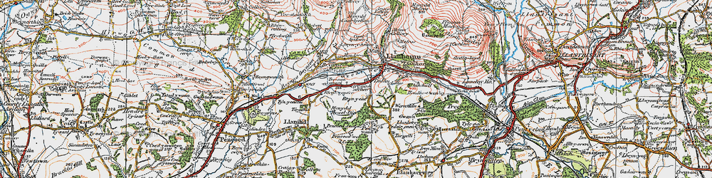 Old map of Bryncae in 1922