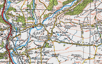 Old map of Bryncethin in 1922