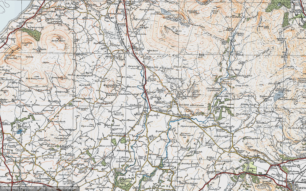 Old Map of Bryncir, 1922 in 1922