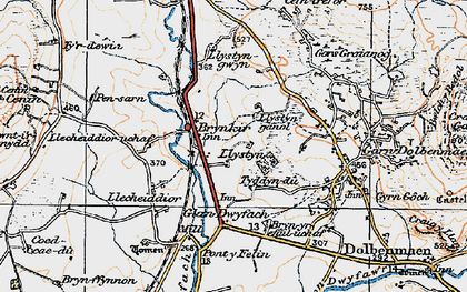 Old map of Bryncir in 1922