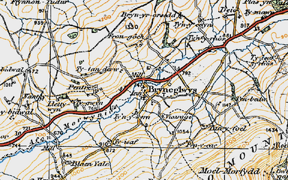 Old map of Afon Morwynion in 1921