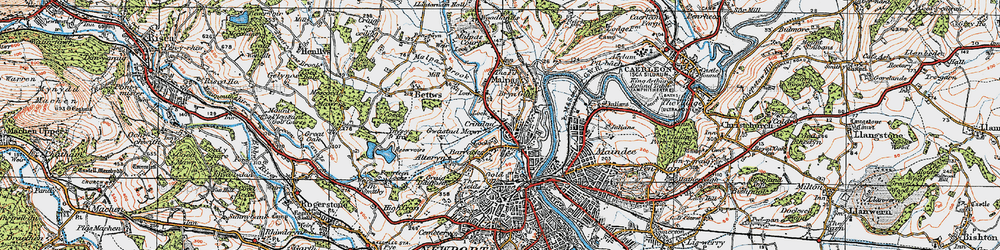 Old map of Brynglas in 1919