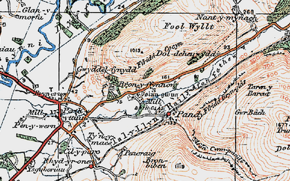 Old map of Brynglas Sta in 1922