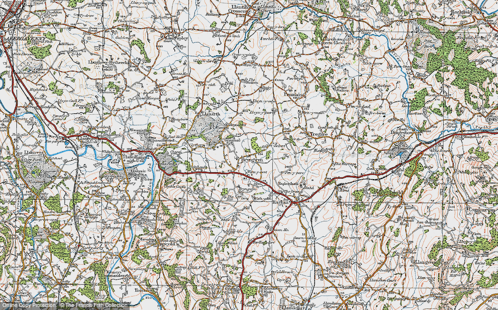 Old Map of Bryngwyn, 1919 in 1919