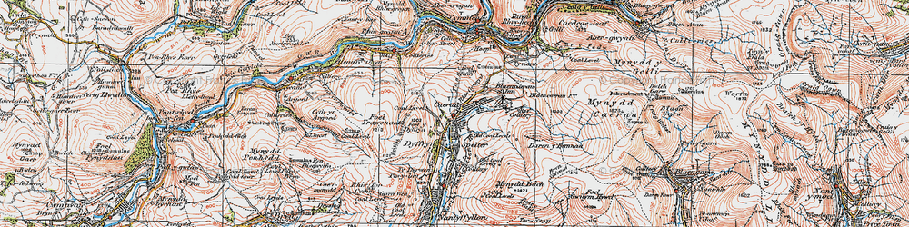 Old map of Brynheulog in 1923