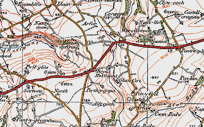 Old map of Brynhoffnant in 1923
