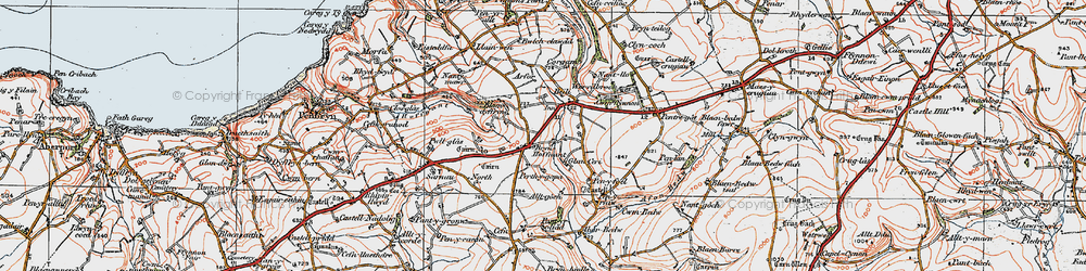 Old map of Brynceri in 1923