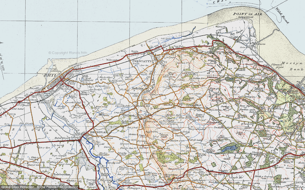 Old Map of Bryniau, 1922 in 1922