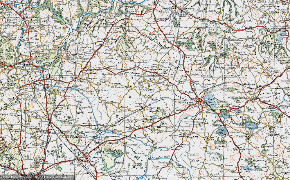 Old Map of Brynore, 1921 in 1921