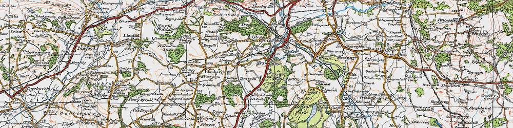 Old map of Brynsadler in 1922