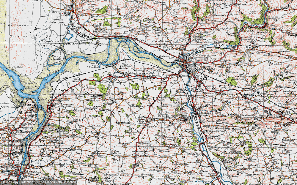 Old Map of Brynsworthy, 1919 in 1919