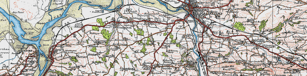 Old map of Brynsworthy in 1919
