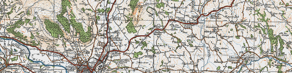 Old map of Arwallt, The in 1919