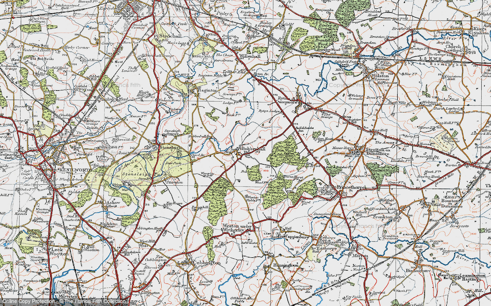 Old Map of Bubbenhall, 1919 in 1919