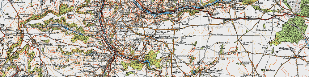 Old map of Bubblewell in 1919